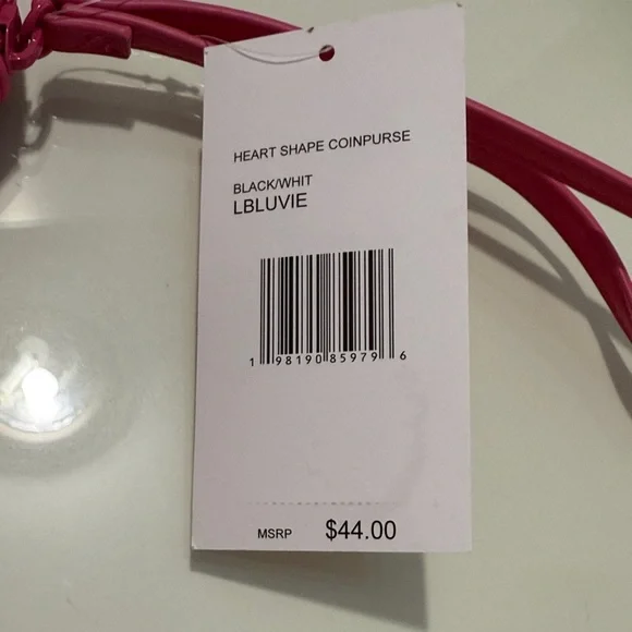 Betsey Johnson Pink and Black Heart Wristlet - Picture 4 of 5